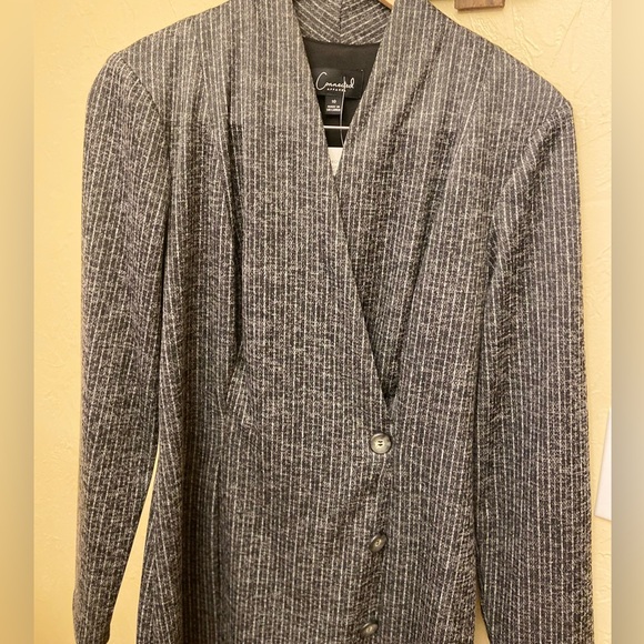 NWT Connected Apparel Pinstripe Pull-on Knit Business Dress - Picture 2 of 16